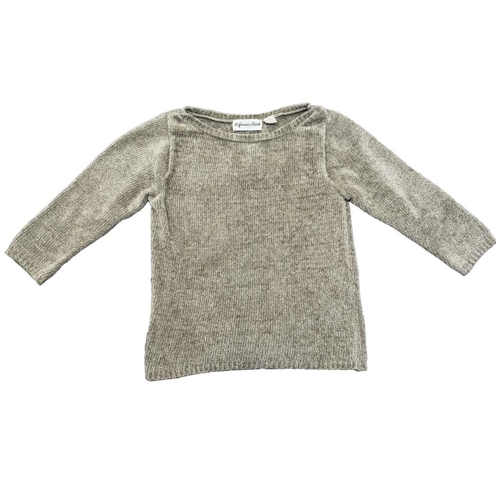 Reference Point Womens Green Crewneck  Sweater Medium